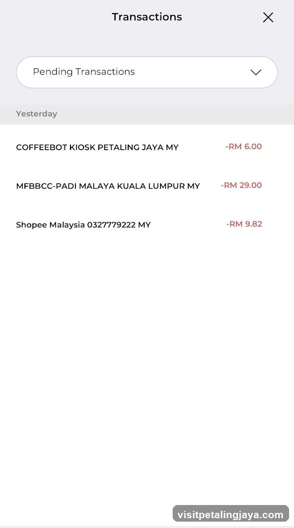 Pending Transactions