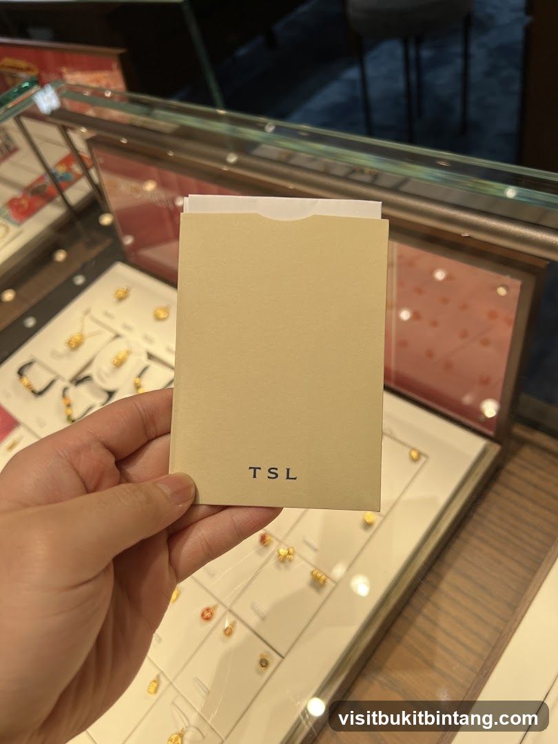 TSL Branded Card in Jewelry Store