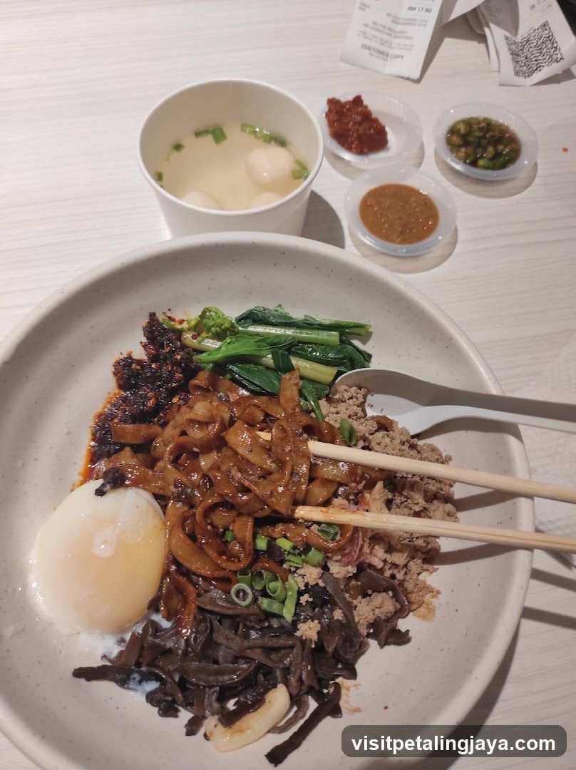 Noodle Dish with Side Dishes