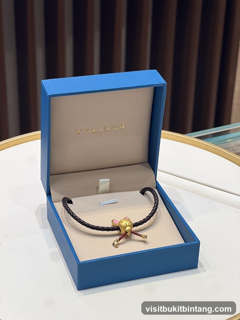 Gold Bracelet with Charm