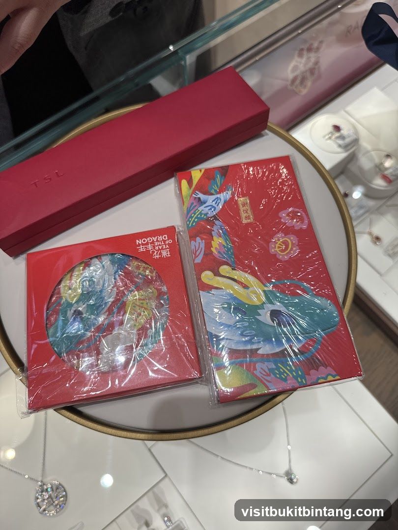 Jewelry Display with Red Envelopes