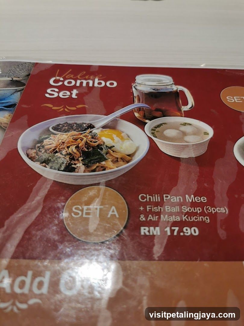 Chili Pan Mee Combo Set Menu