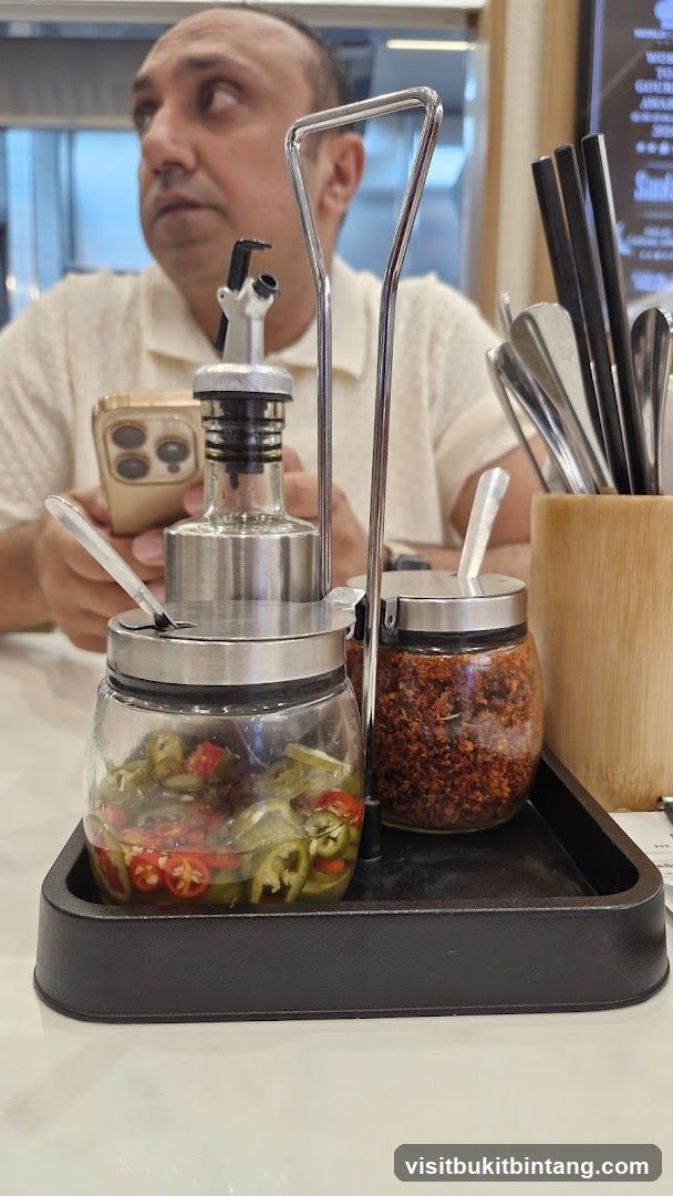 Condiment Set on Table