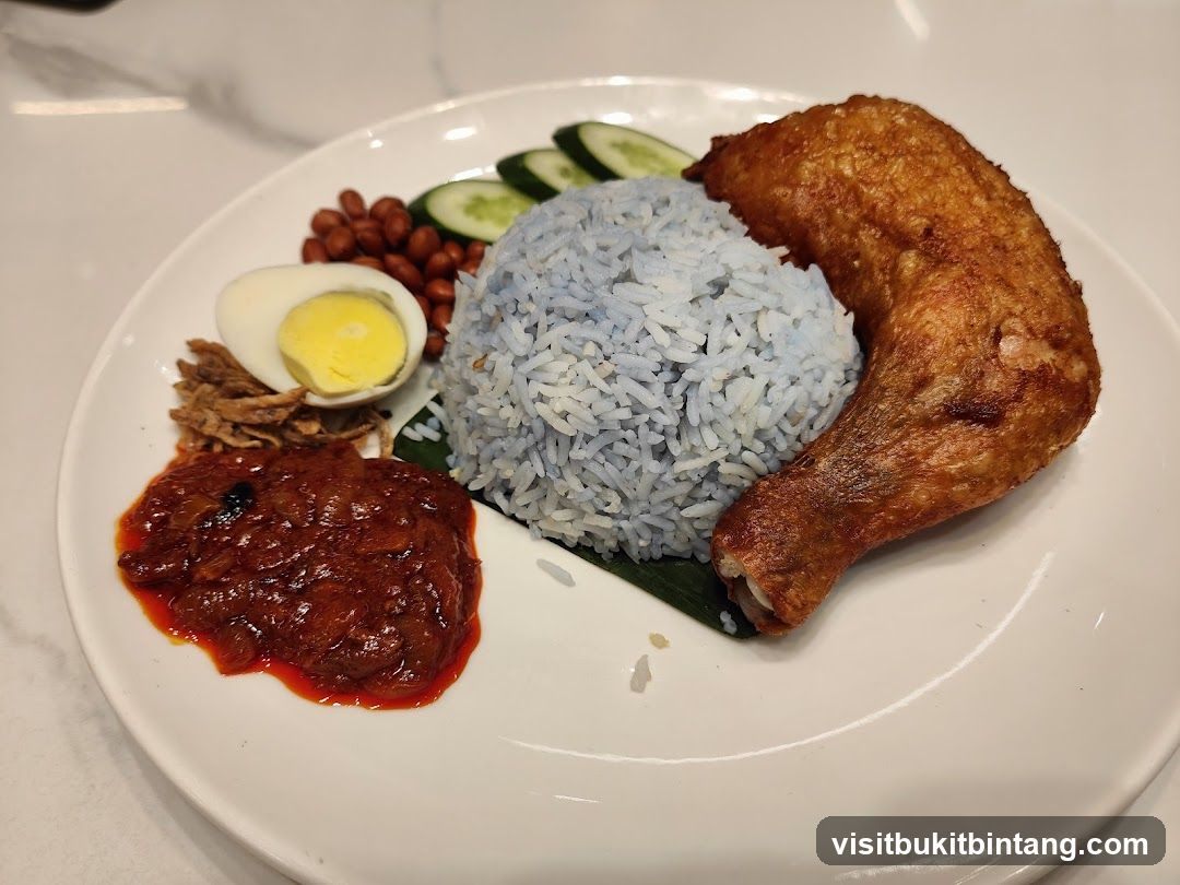 Nasi Lemak with Fried Chicken