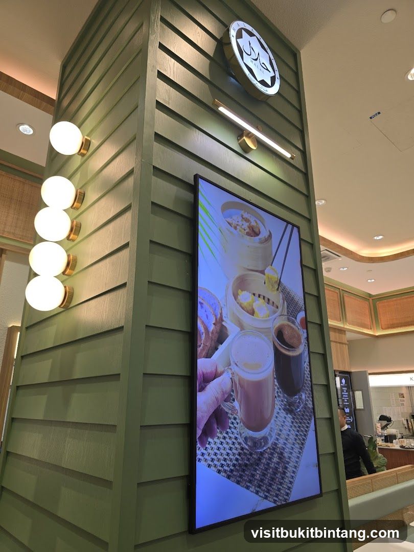 Digital Menu Display with Halal Sign