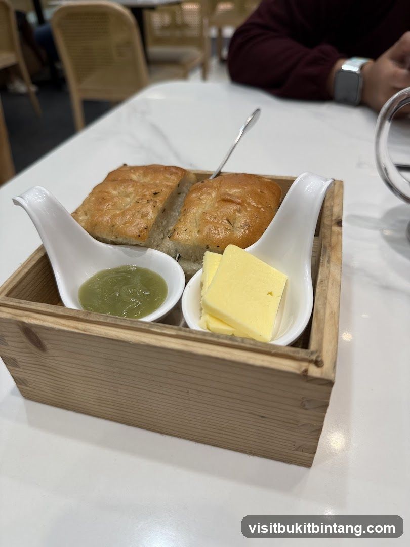 Bread with butter and spread