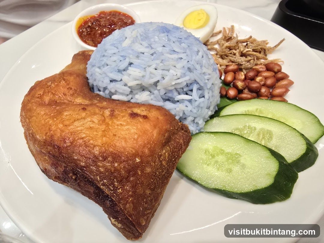Nasi Lemak with Fried Chicken