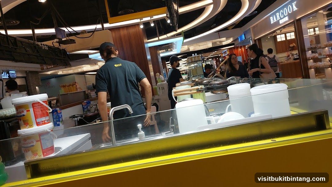Food stall counter