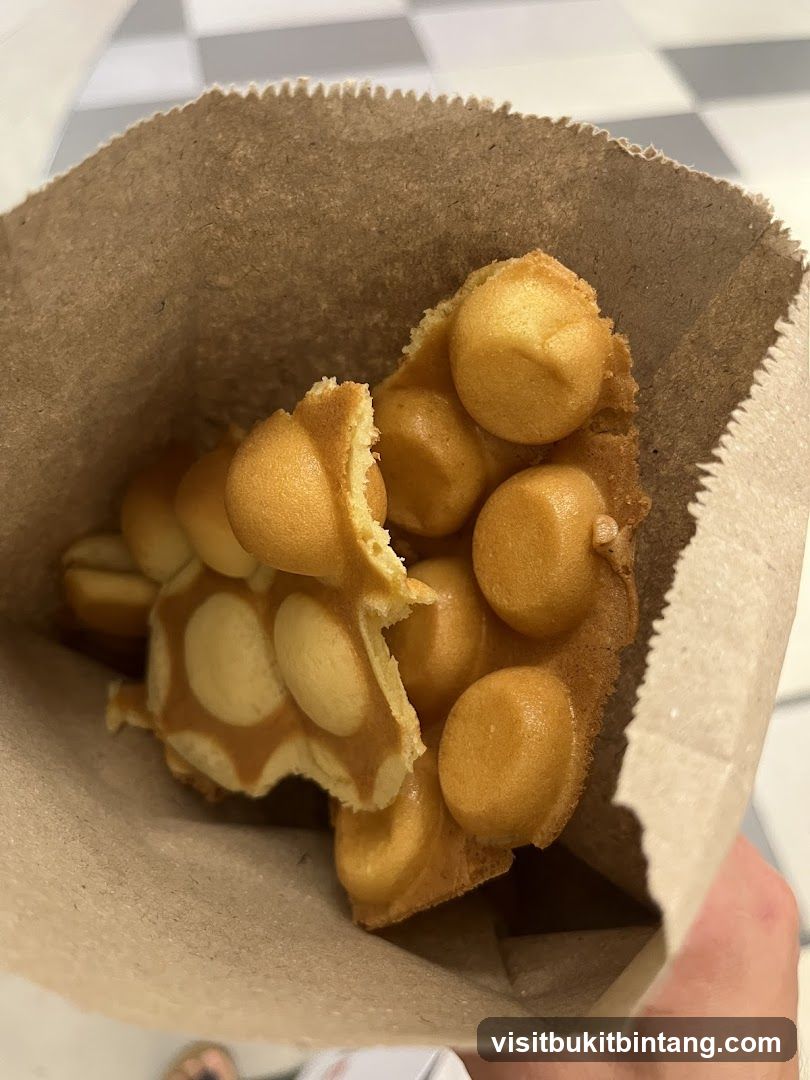 Bubble Waffle in Paper Bag