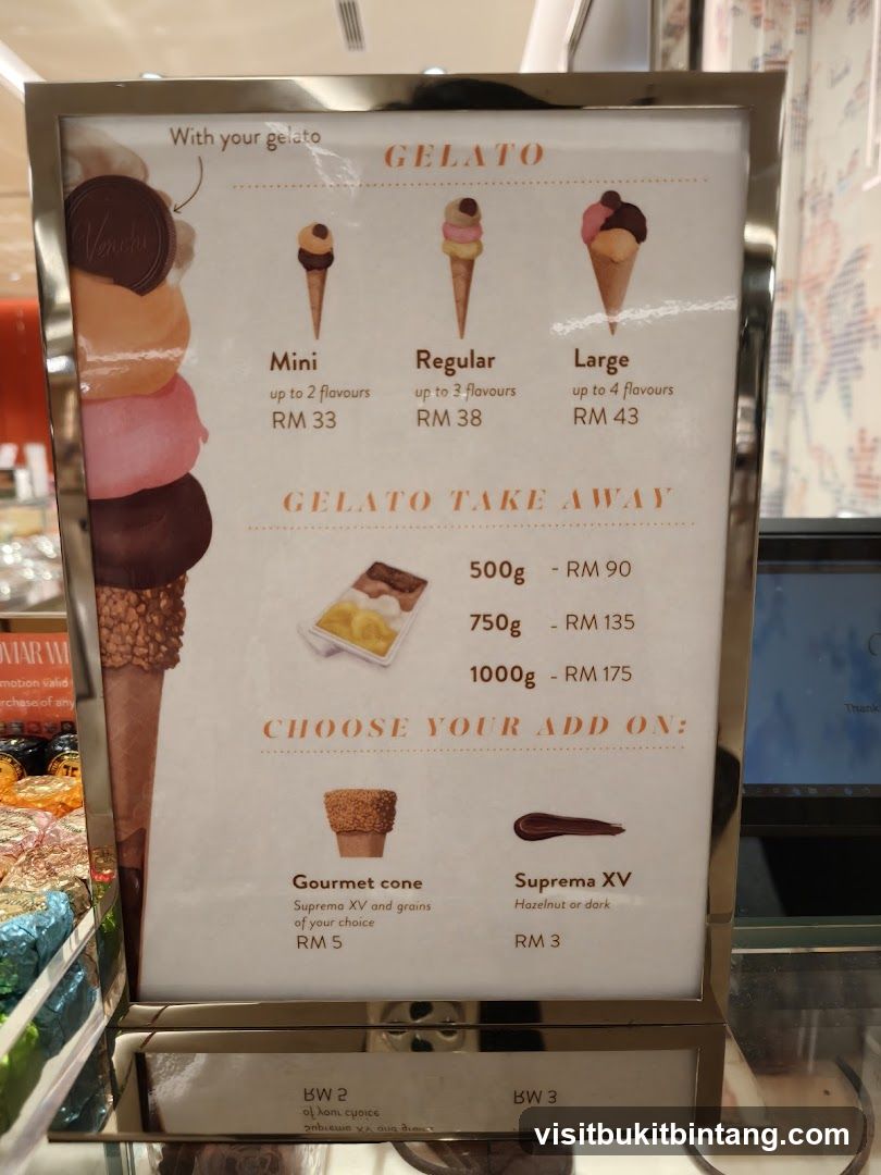 Gelato Menu