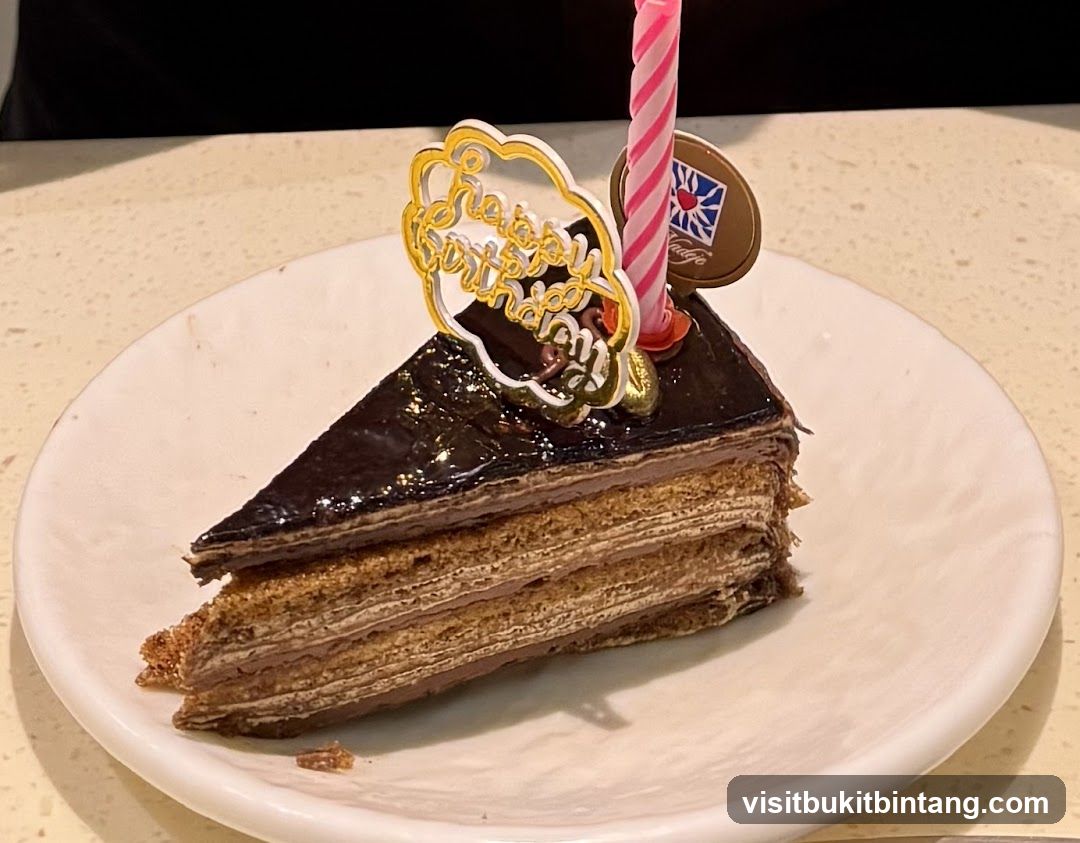 Chocolate Layer Cake with Birthday Candle