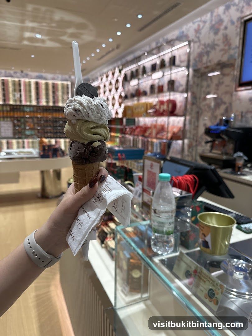 Ice Cream Cone with Multiple Flavors