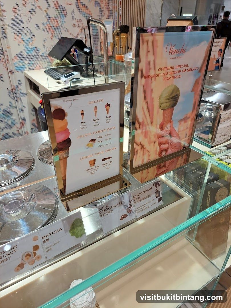 Venchi Gelato Display
