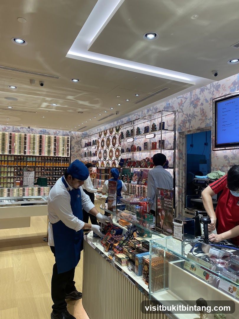 Interior of a store with staff and products