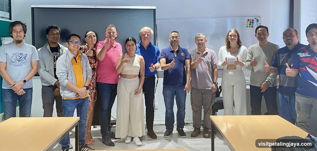 Group photo in classroom or office setting