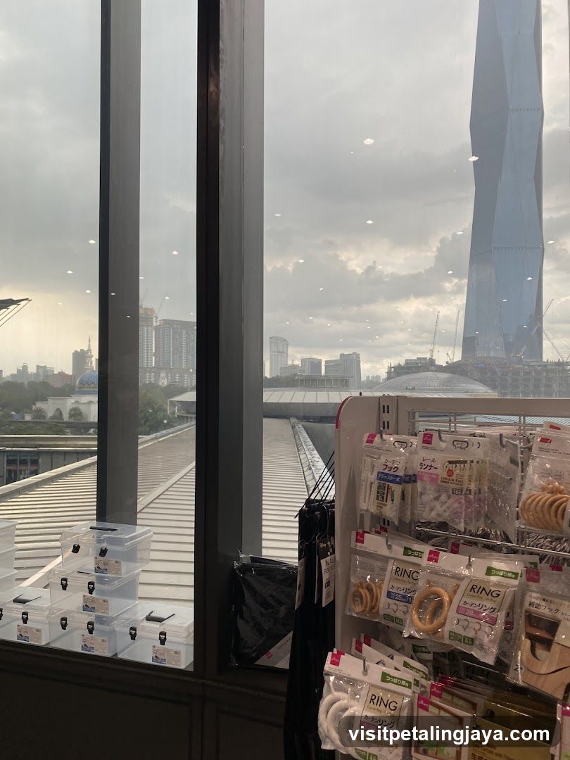 Store Interior with City View