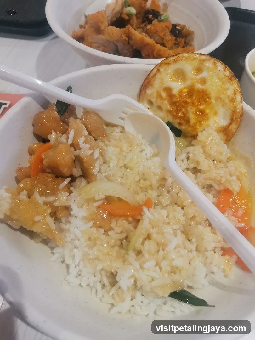 Rice Bowl with Fried Egg and Chicken