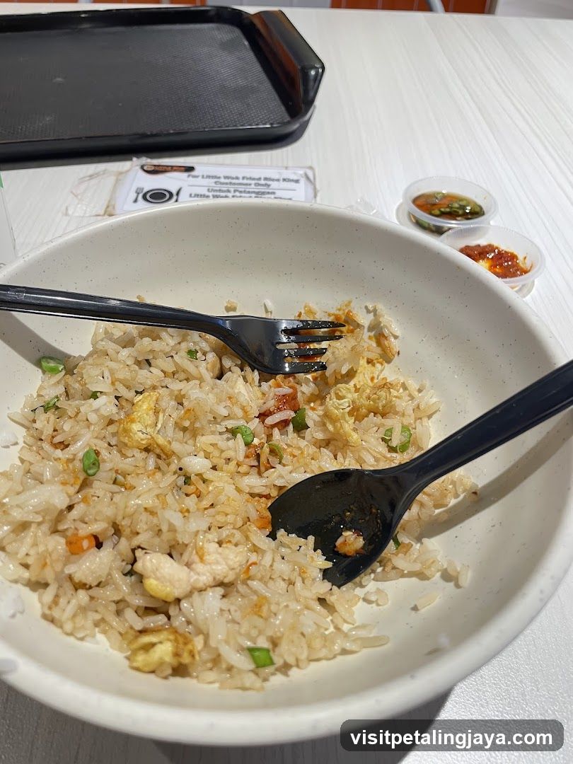 Fried Rice Bowl with Chopsticks and Spices