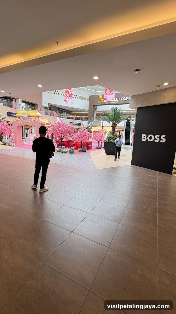 Shopping Mall Interior with Decorations
