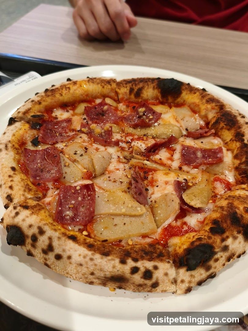 Pizza with Salami and Potatoes