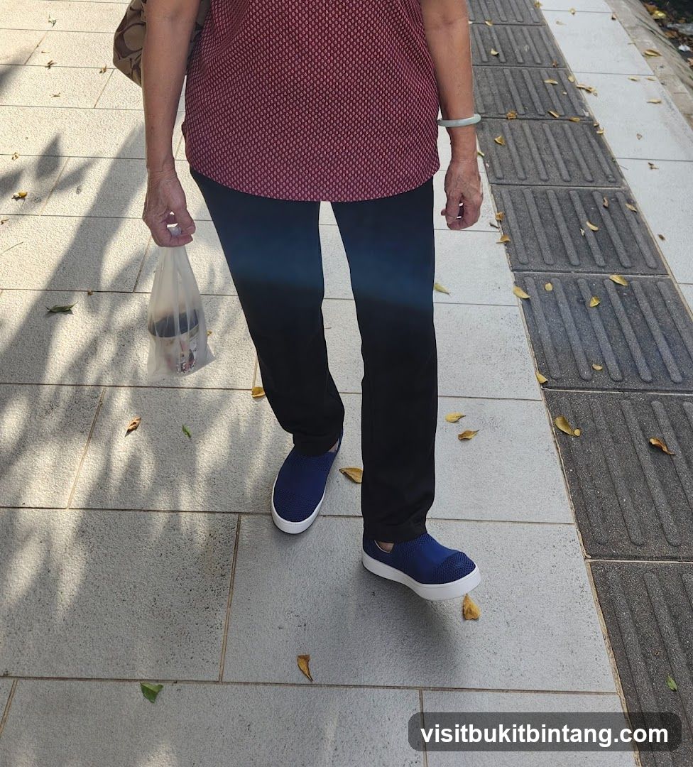 Person walking with a takeout bag