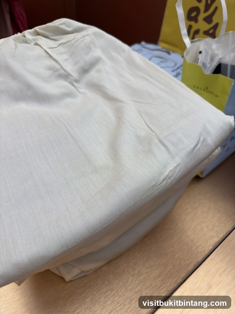 Folded Fabric and Shopping Bags