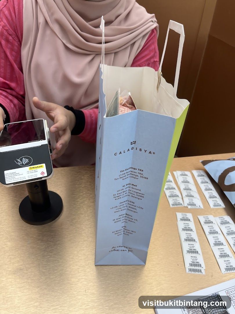 Shopping Bag and Payment Terminal