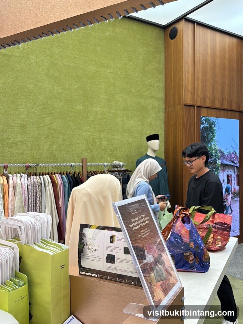Retail Display with Clothing and Promotional Material