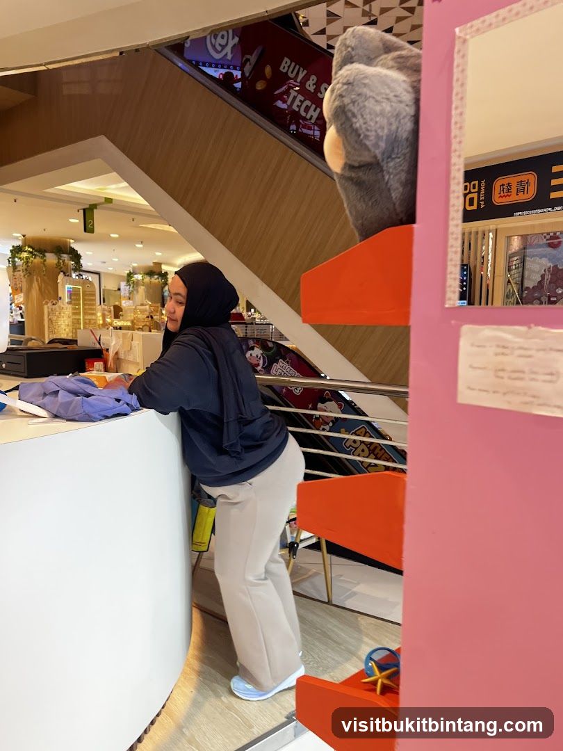 Woman at a counter