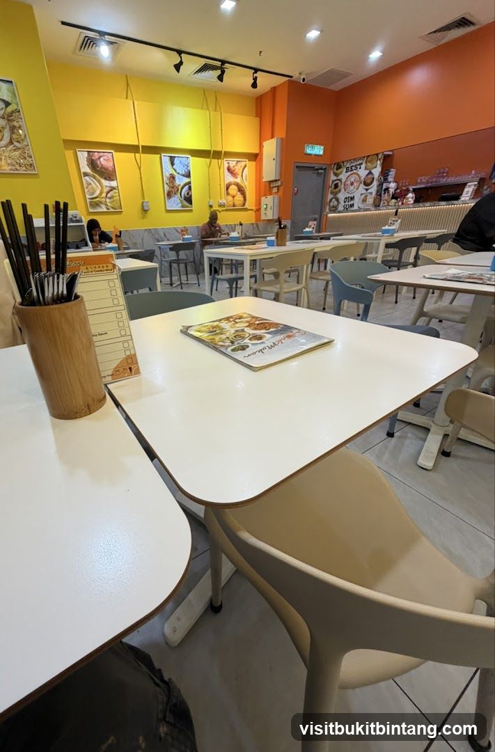 Restaurant Interior with Tables and Chairs