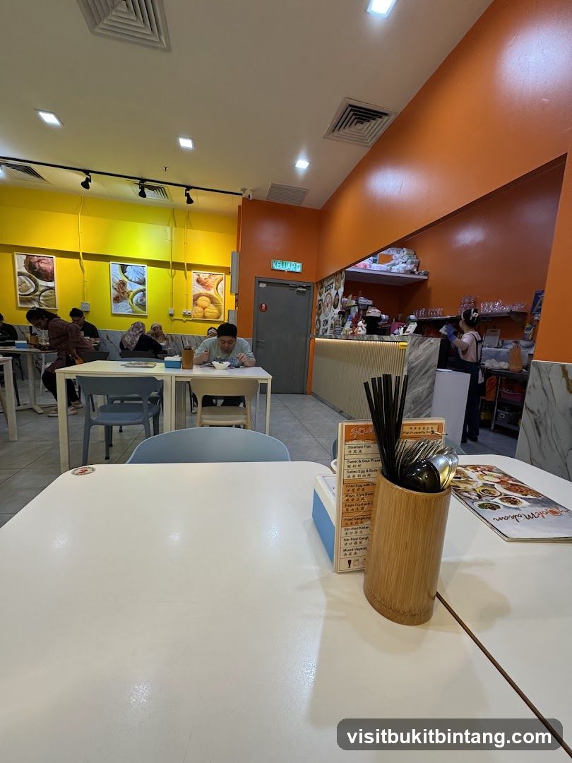 Restaurant Interior with Diners