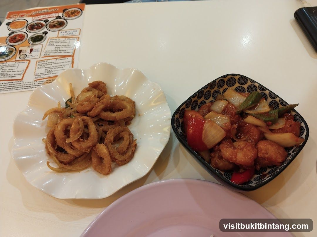 Fried Calamari and Sweet and Sour Chicken