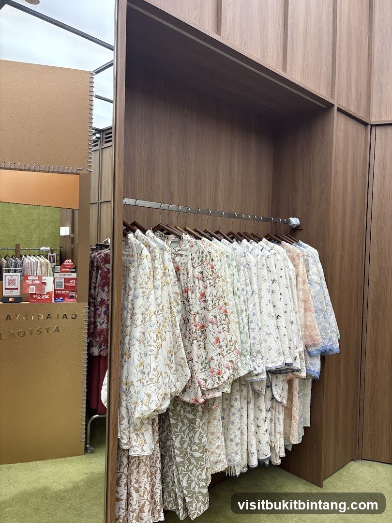 Floral Print Garments on Display