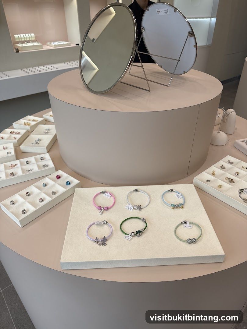 Jewelry Display with Bracelets and Rings