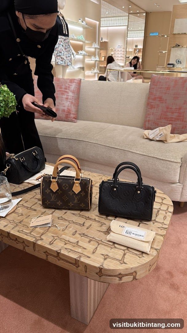 Luxury Handbags on Display