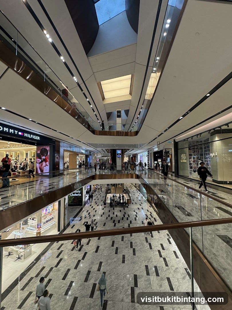 Interior of a multi-level shopping mall