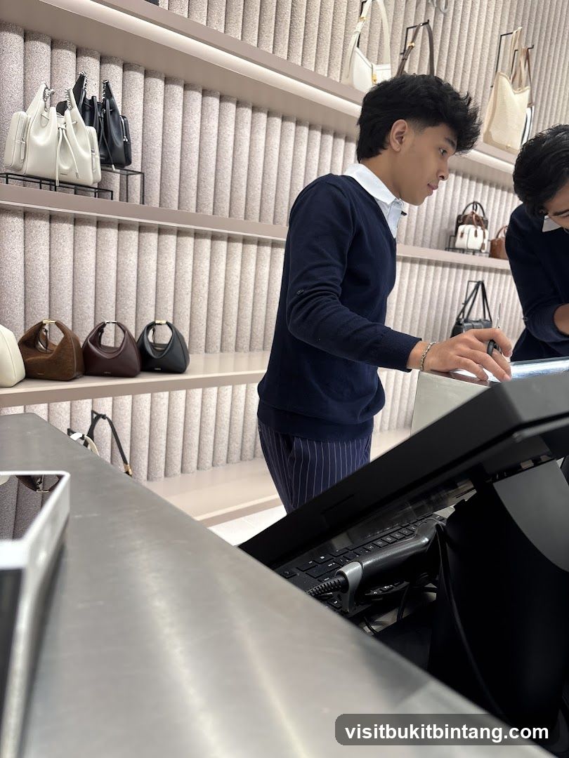 Retail staff at checkout