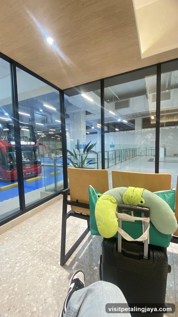 Waiting Area with Bus View