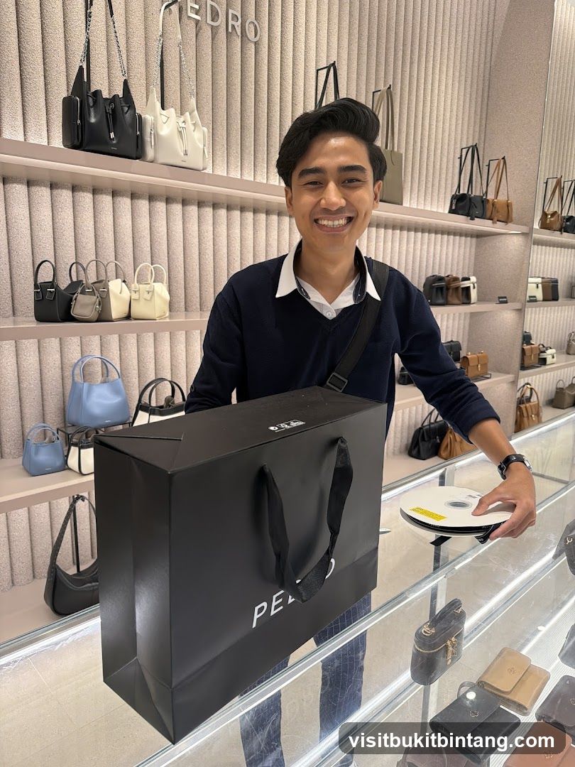 Man with Shopping Bag in a Store