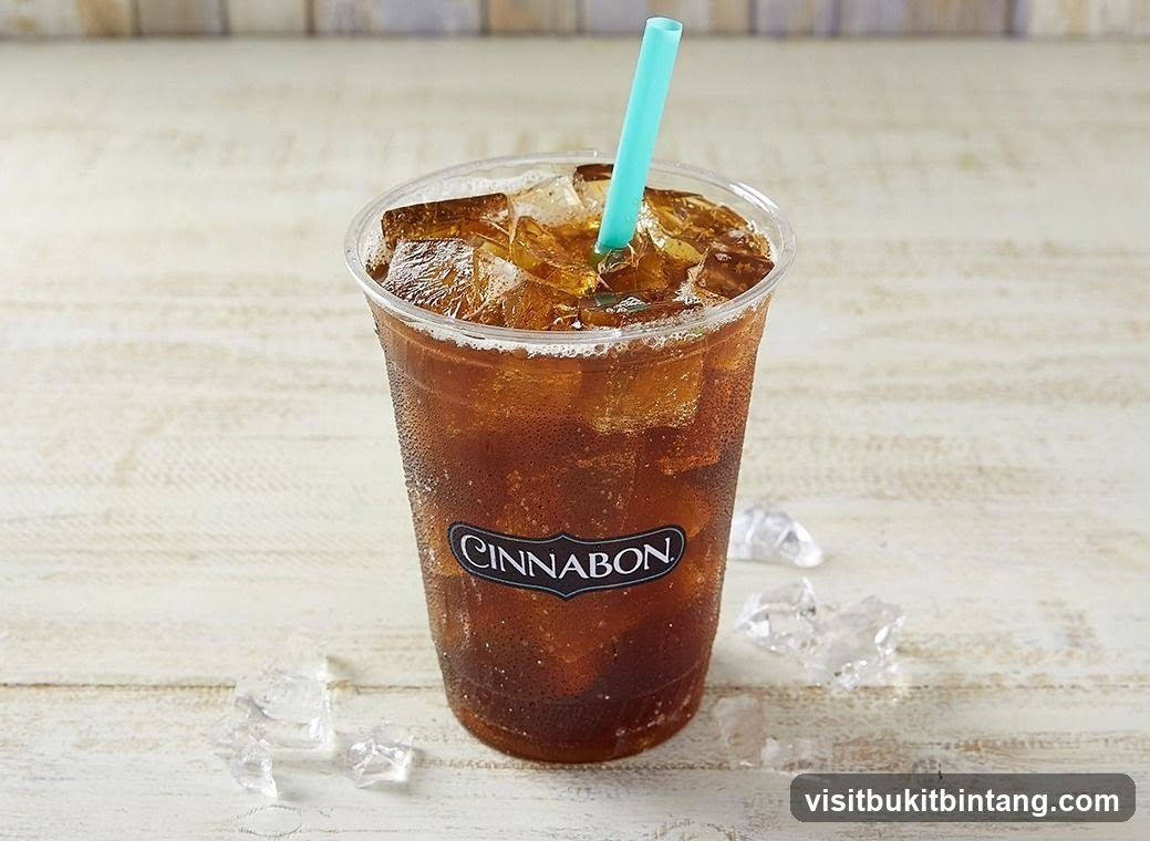 Iced Drink with Cinnabon Logo