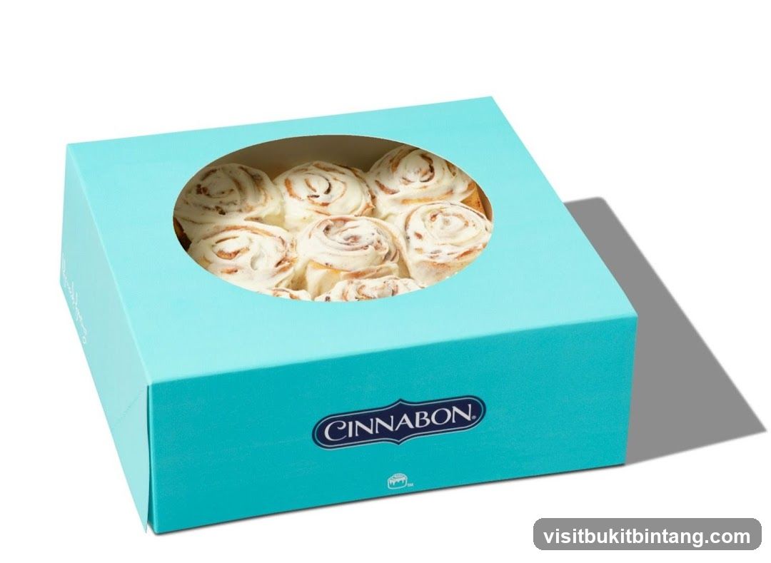 Cinnabon Box with Cinnamon Rolls