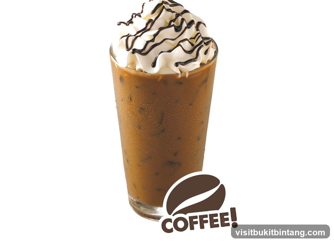 Iced Coffee with Whipped Cream and Chocolate Drizzle