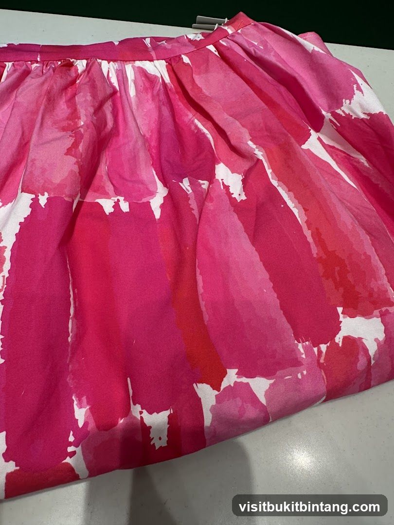 Pink Abstract Print Skirt