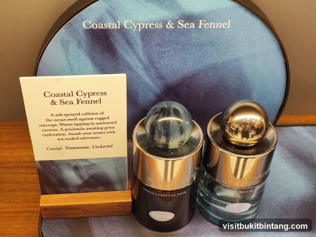 Molton Brown Coastal Cypress & Sea Fennel Fragrance Display