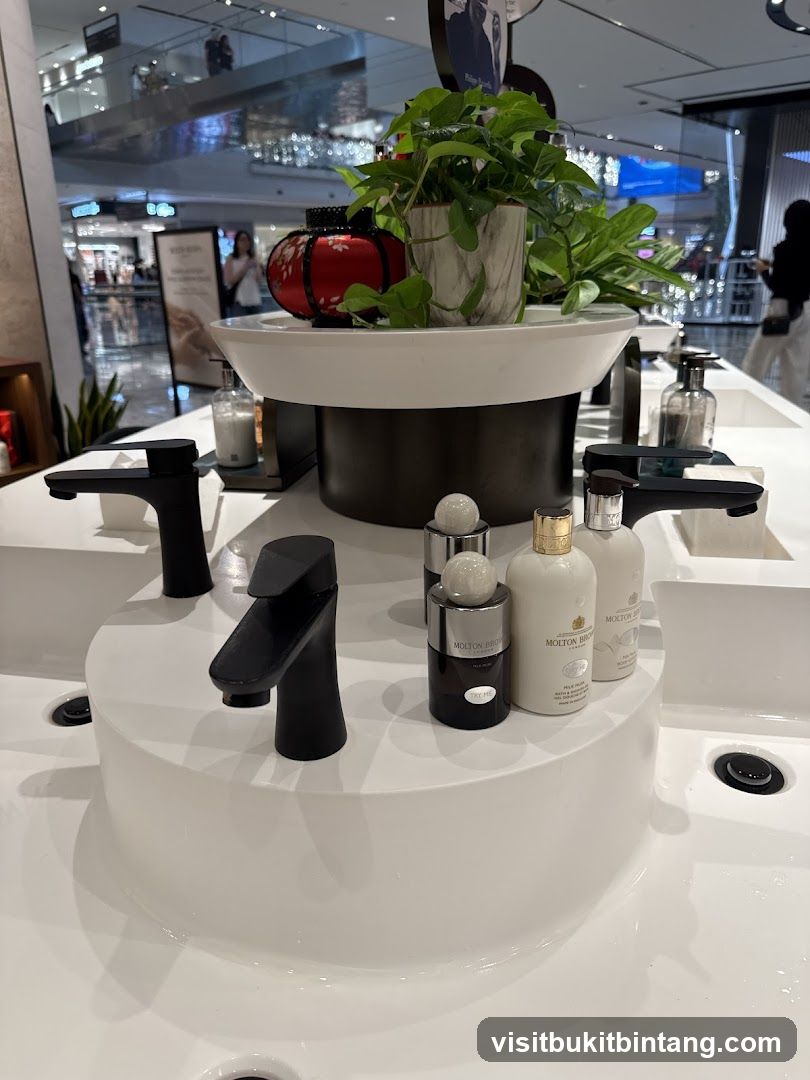 Bathroom Fixtures and Toiletries Display