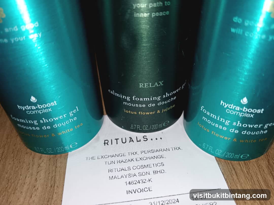 Rituals Products and Receipt