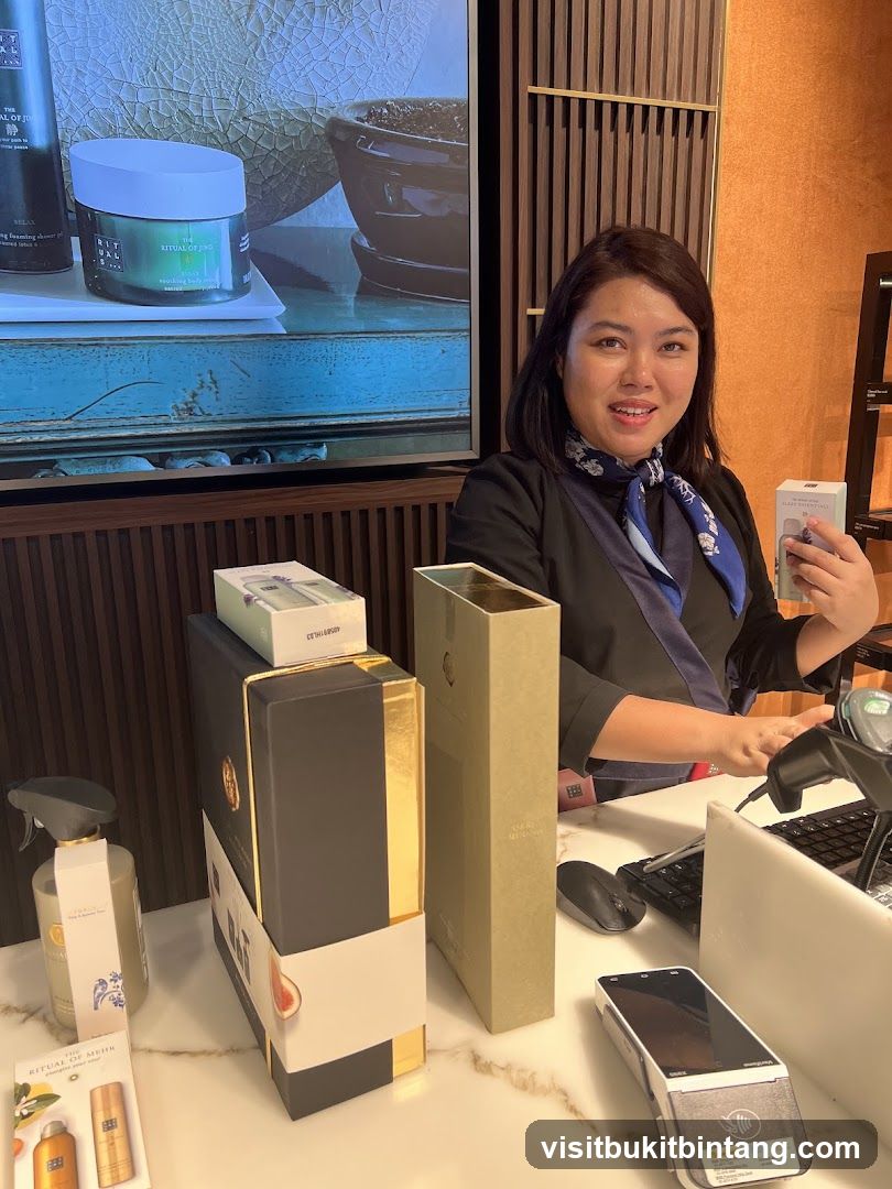 Retail worker at checkout