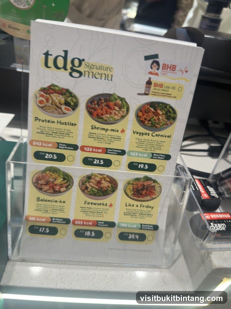 tdg Signature Menu
