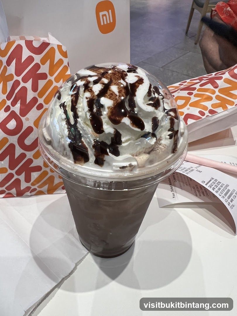 Chocolate Frappe with Whipped Cream and Chocolate Drizzle