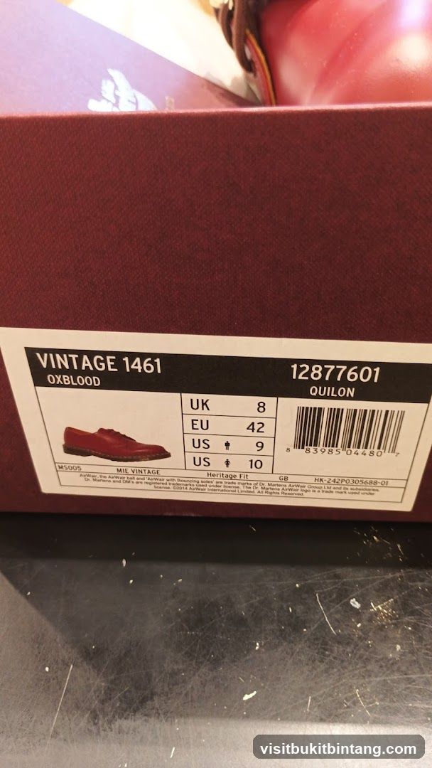 Dr. Martens Shoe Box Label